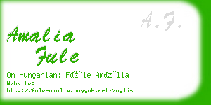 amalia fule business card